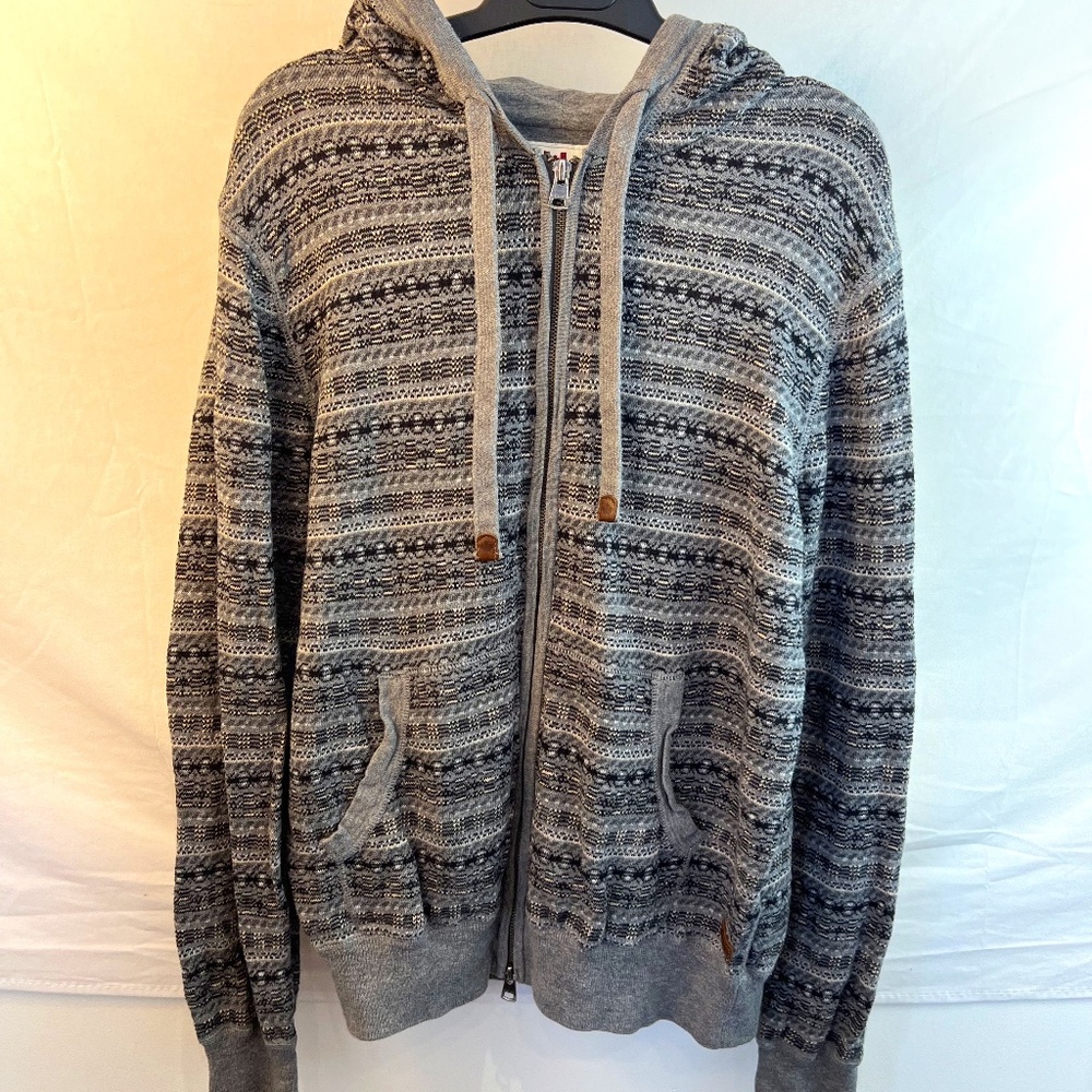 Roots Canada - Men's Medium - Vintage Knitted Hoodie - Lightweight - Double Zip!